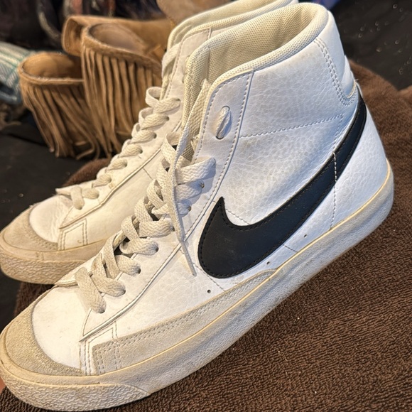 Nike Shoes - Nike White and Black mid 77’ Blazers